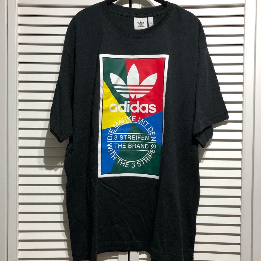 Adidas- 3-Stripes Color-block Tee